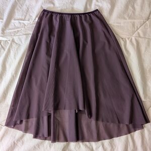 Barreto Purple Pull-on High-low Mesh Ballet Skirt Adult Small Medium LIKE-NEW
